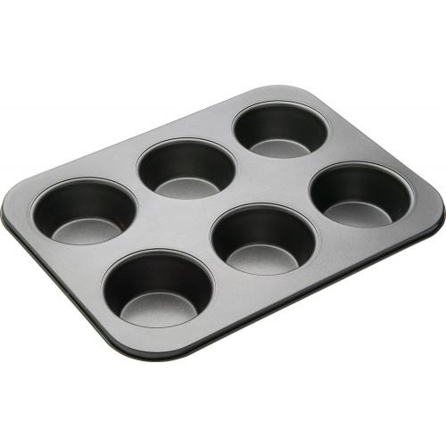 Bakemaster - 6 Cup Large Muffin Pan 35x26/9x4cm Non-stick