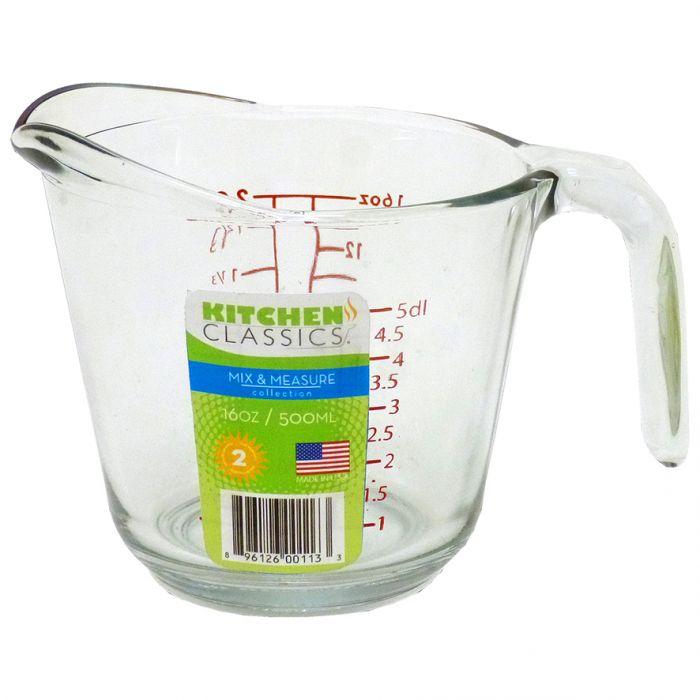 Kitchen Classic - Glass Measure Jug 2 Cup/500ml