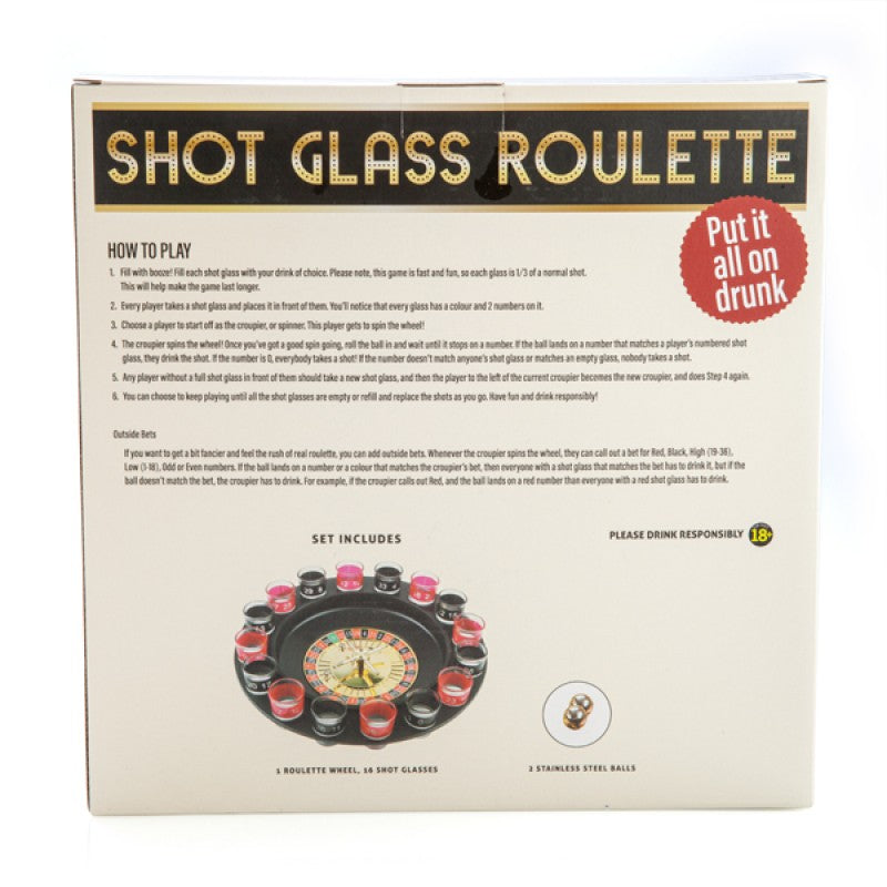 Drinking Game Shot Glass Roulette – STEEL & GLASS