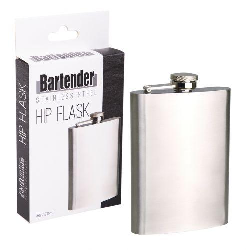 Bartender - S/S Hip Flask 8oz/236ml