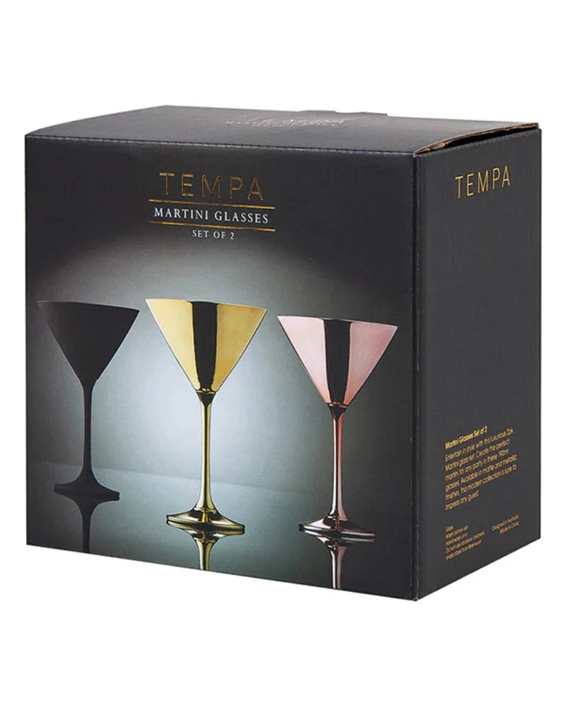 Tempa Aurora - Gold 2pk Martini Glass