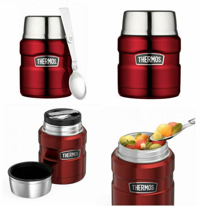 Thermos - Stainless King Vacuum Insulated Food Jar 470ml Red